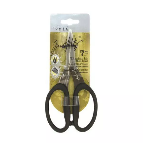 Titanum Snip - 7" - Micro Serrated Siccors - Tim Holtz