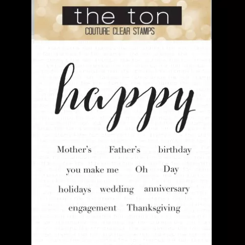 The Ton Stamps Brushed Happy