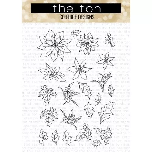 The Ton Stamps - Holiday Floral Coloring Bits 