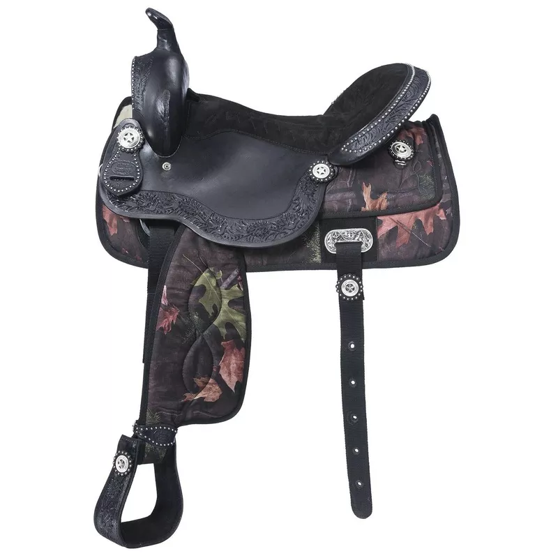 Tough-1 Eclipse Pro Trail Saddle - Tough Timber Black Tough Timber