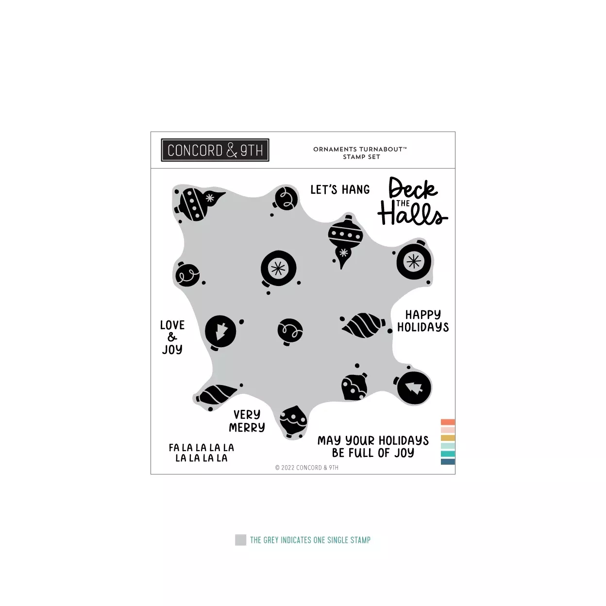 Turnabout™ stamps: Concord & 9th-Ornaments Turnabout™ Stamp Set