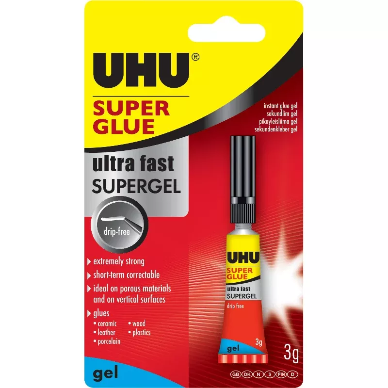 UHU Superglue Ultra Fast SuperGel, 3ml