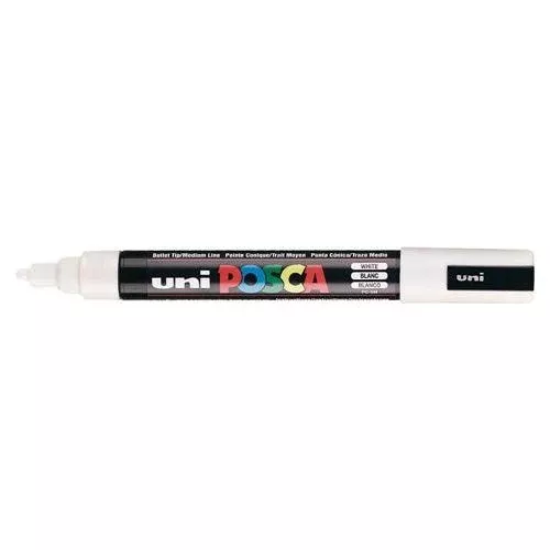 Uni POSCA MEDIUM POINT WHITE Paint Marker PC5M