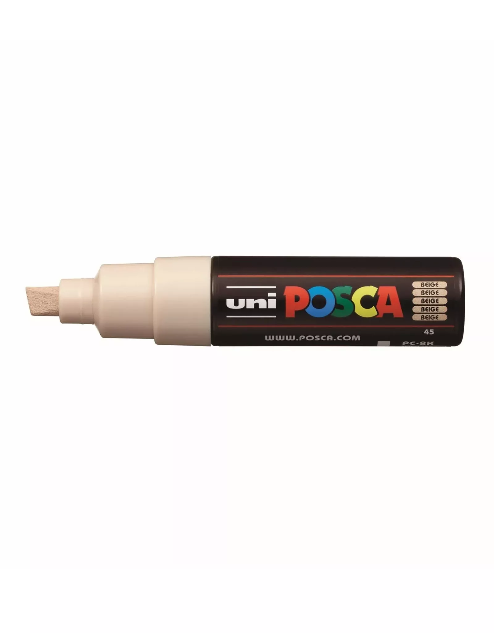 Uni POSCA Paint Marker, Broad Chisel, Beige