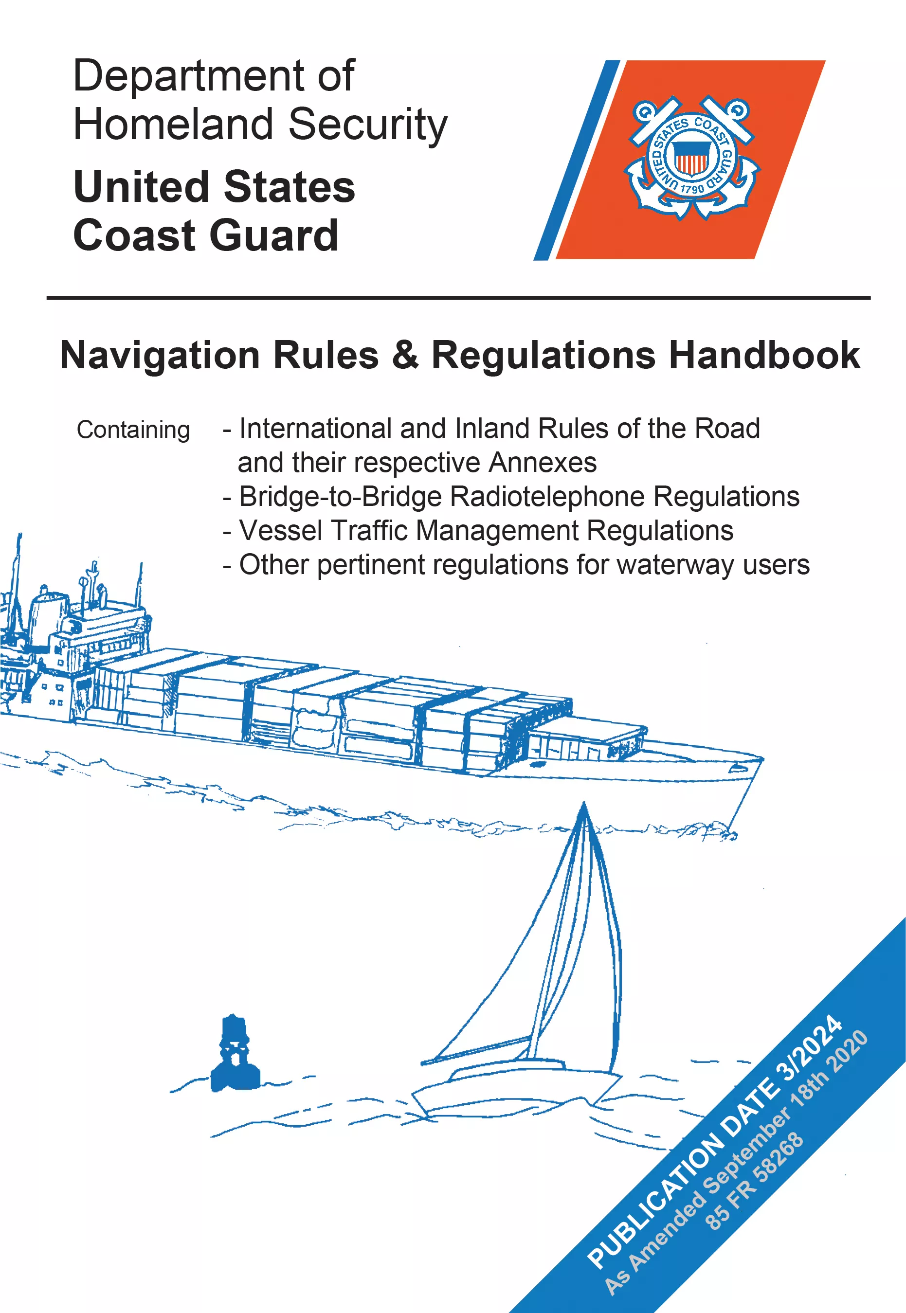 USCG NAVIGATION RULES AND REGULATIONS HANDBOOK - Book