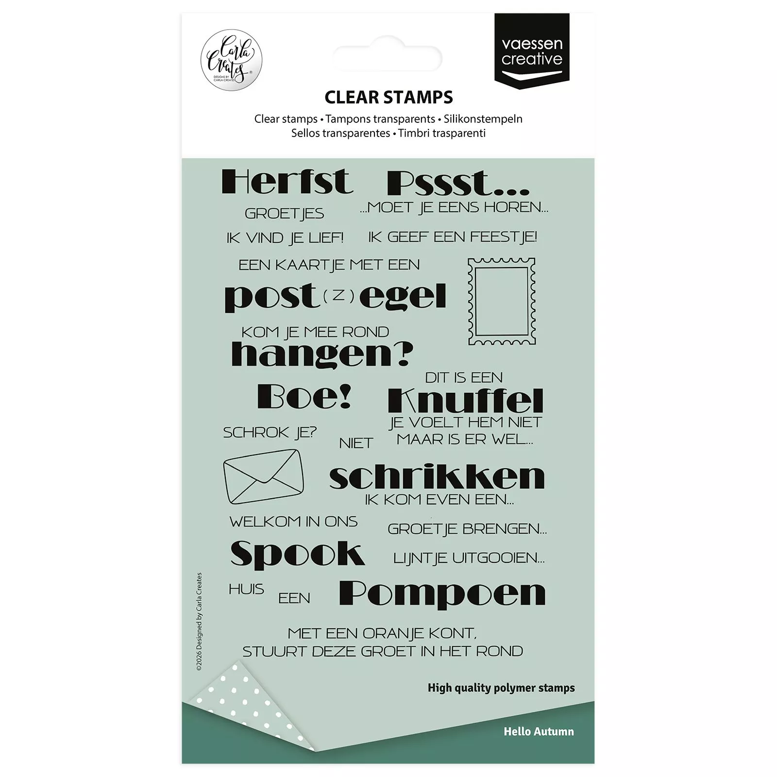 Vaessen Creative • Clear Stamps by Carla Creates Hello Autumn 29pcs