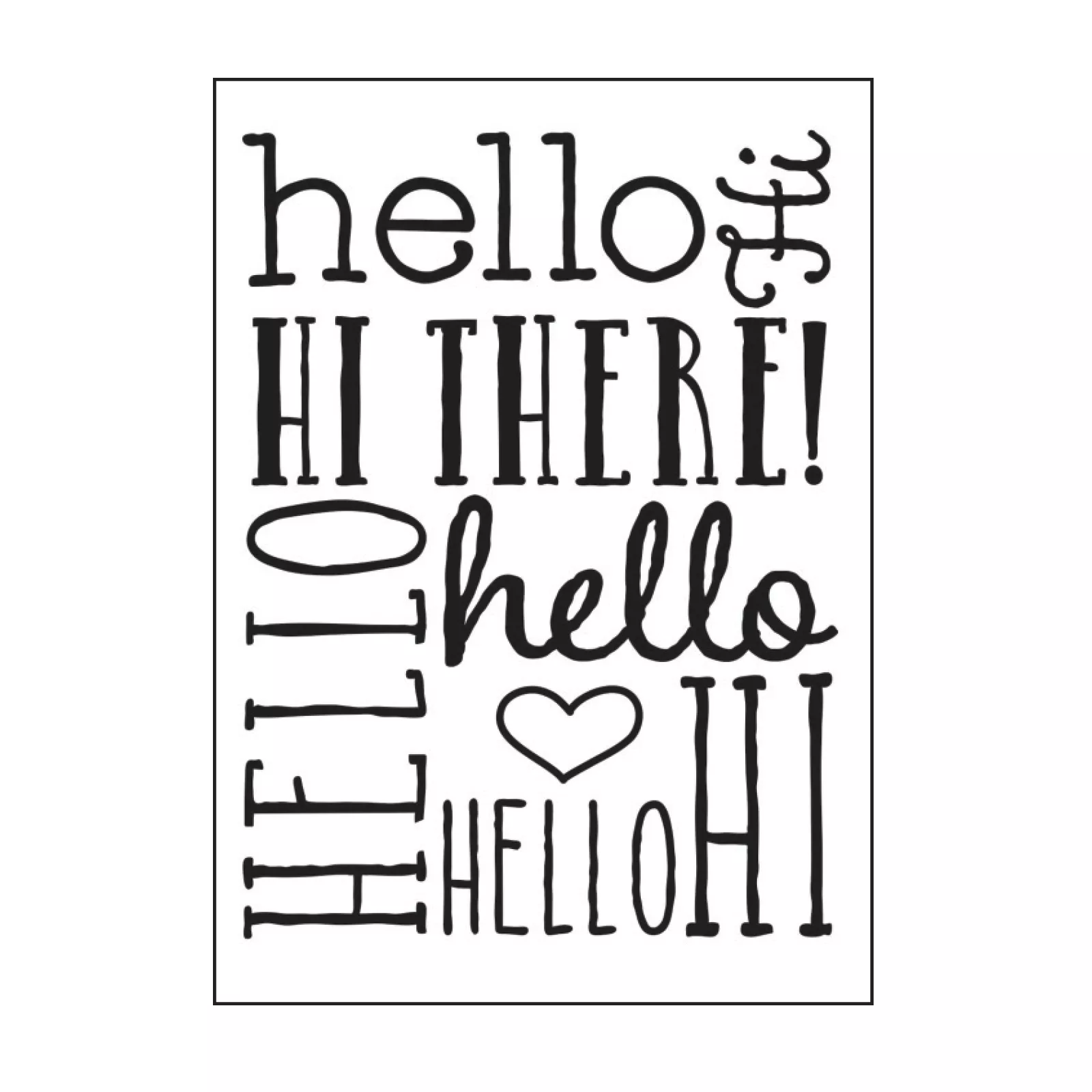 Vaessen Creative • Embossing Folder Hello Background