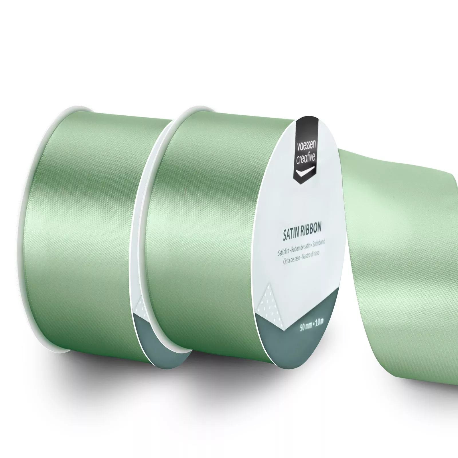 Vaessen Creative • Satin Ribbon 32.9ftx2in Sage Green 2pcs