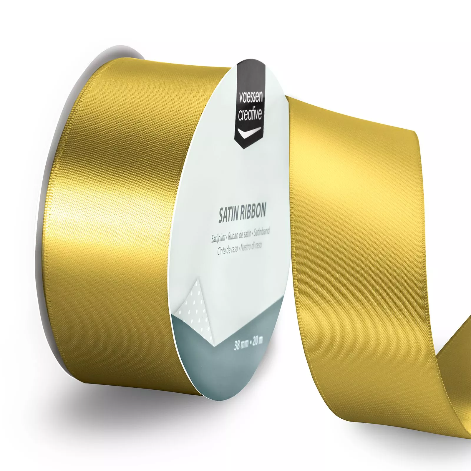 Vaessen Creative • Satin Ribbon 65,7ftx1.5in Gold