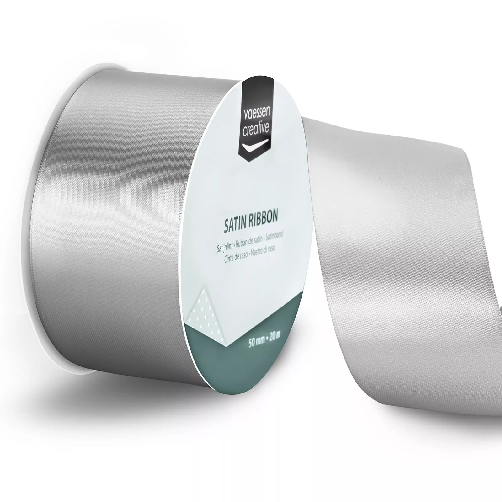 Vaessen Creative • Satin Ribbon 65.7ftx2.0in Silver
