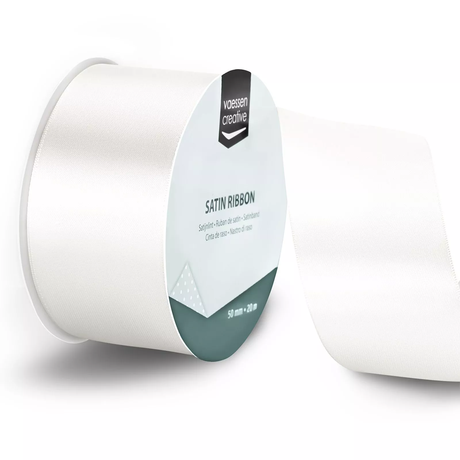 Vaessen Creative • Satin Ribbon 65.7ftx2.0in White