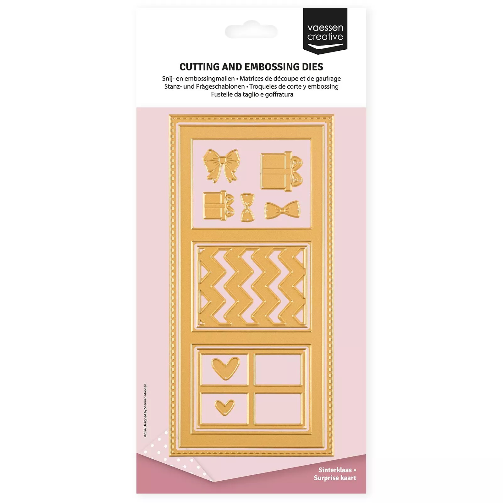 Vaessen Creative • Slimline Cutting and Embossing Dies Set Surprise Card 13pcs