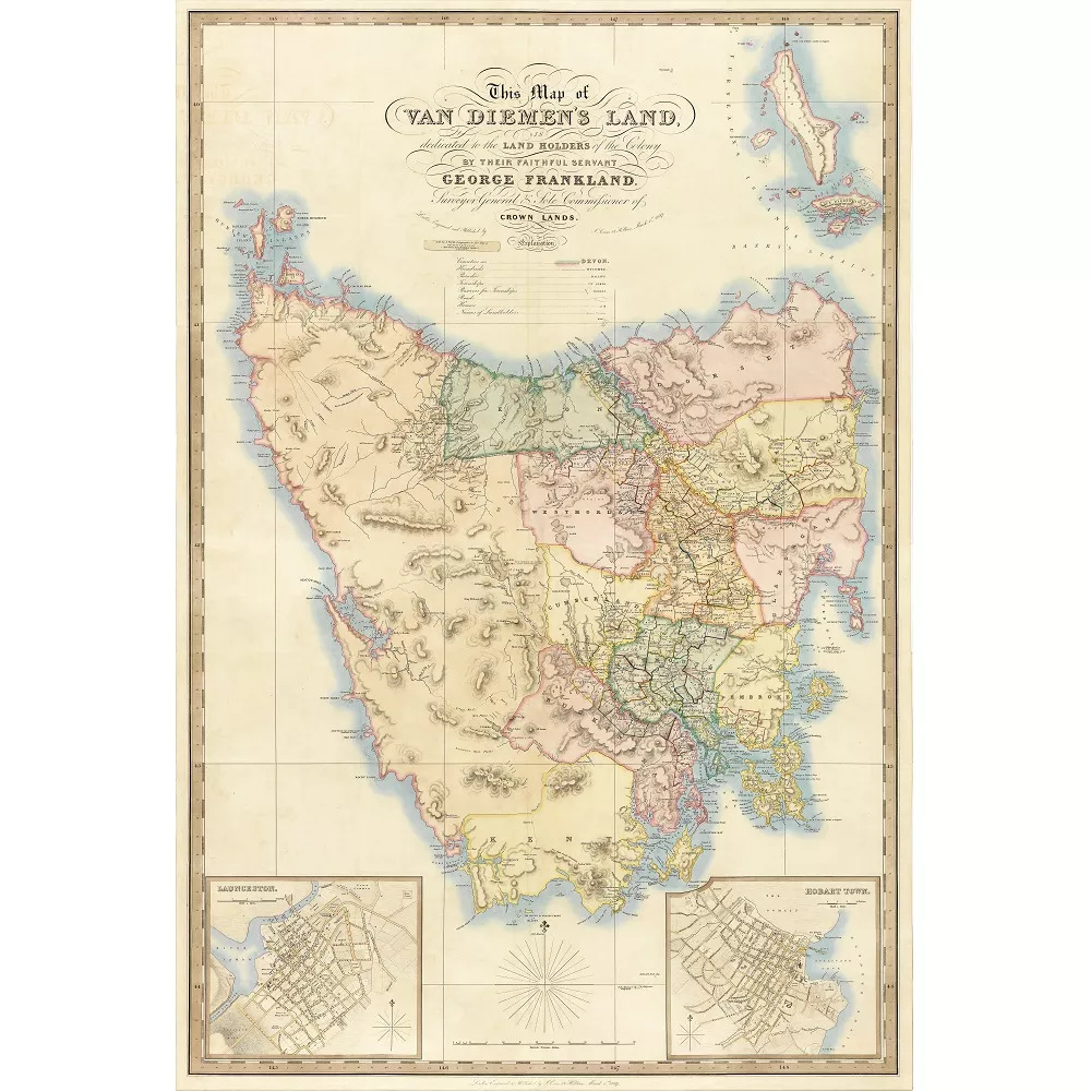 Van Diemen’s Land 1839 Print