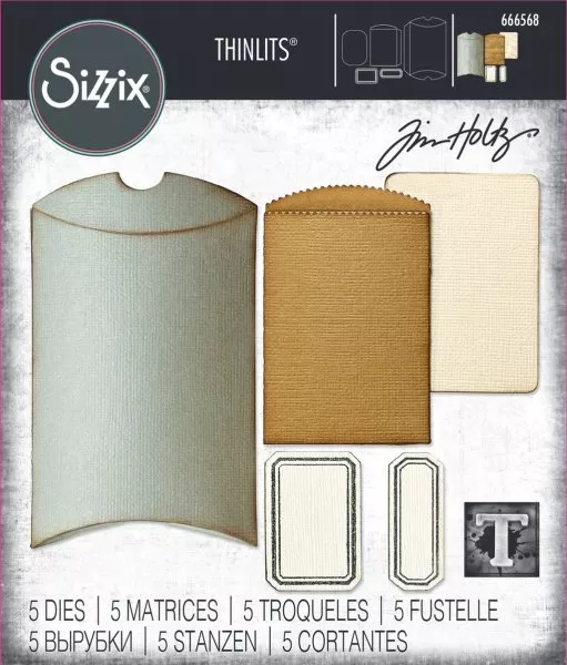 Vault Pillow Box + Bag - Thinlits Dies - Tim Holtz - Sizzix