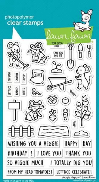 Veggie Happy - Clear Stamps - Lawn Fawn