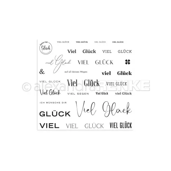 Viel Glück - Clear Stamps - Alexandra Renke