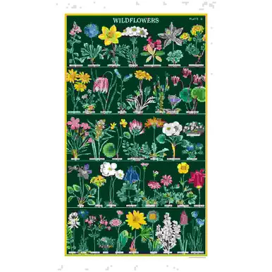 Vintage Tea Towel, Wildflowers II