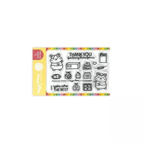 Waffle Flower Crafts Clear Stamp Frontline Heroes 3 Stamp Set