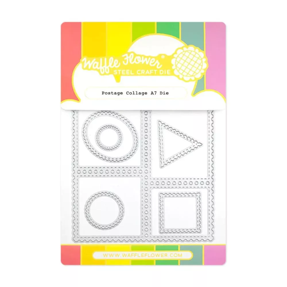 Waffle Flower Crafts Postage Collage A7 Die