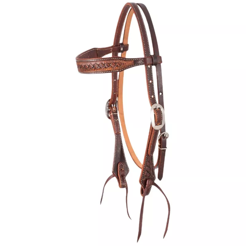 Weave Stamped Browband Headstall