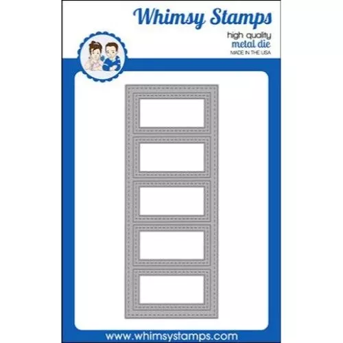 Whimsy Stamps - Slimline Five Frames Die