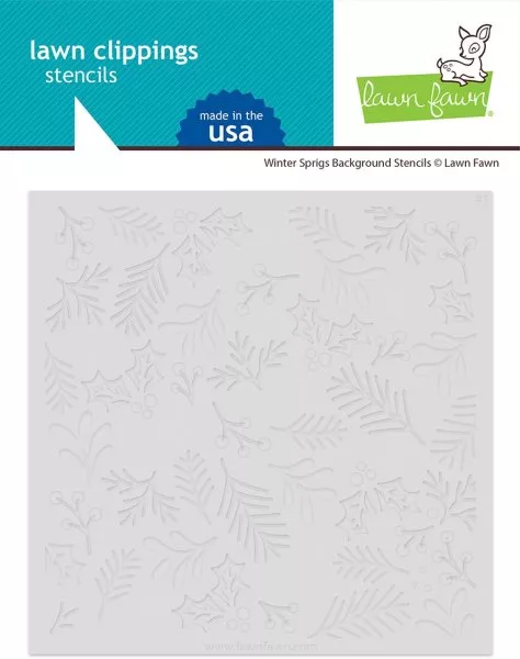 Winter Sprigs Background - Stencils - Lawn Fawn