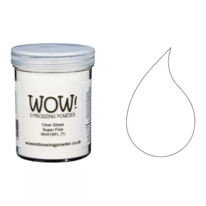 WOW Embossing Powder Clear Gloss Super Fine Large Jar wa01sf-l