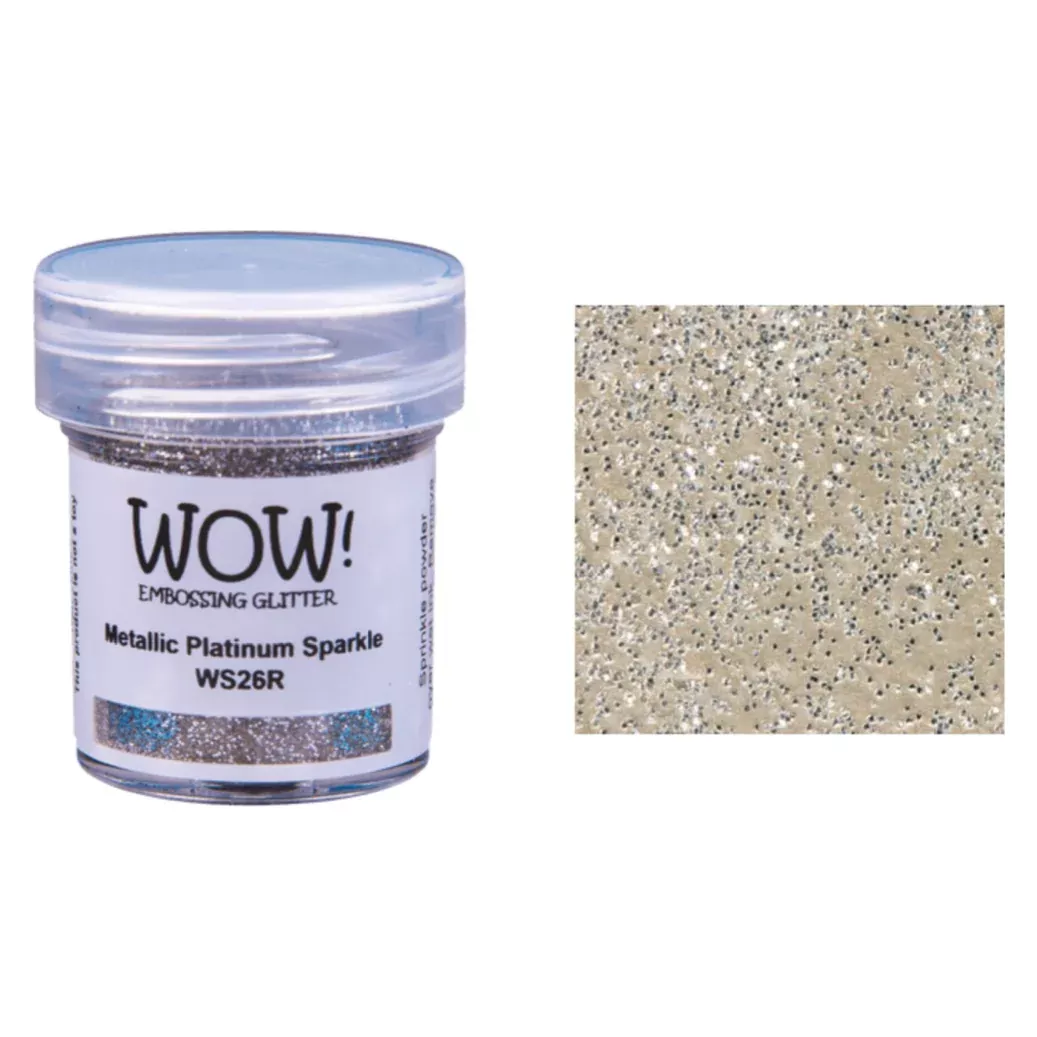 WOW Embossing Powder Glitter Platinum Sparkle ws26r
