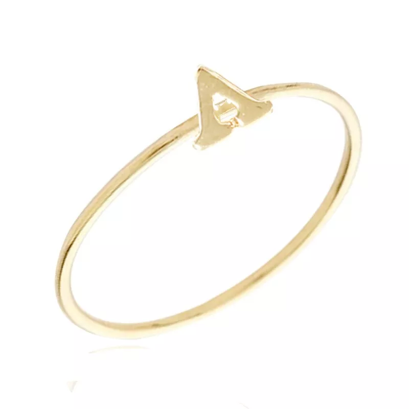 Wrapables Gold Tone Stackable Initial Letter Ring Size 6 Letter A