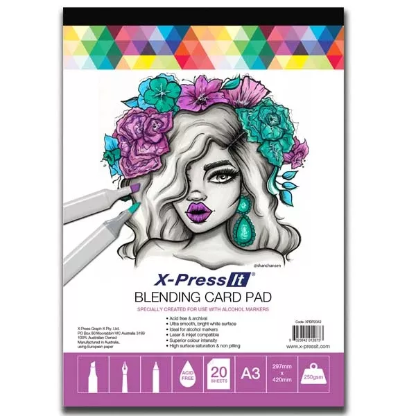 X-Press It Blending Card Pad A3, 250gsm, 20sh
