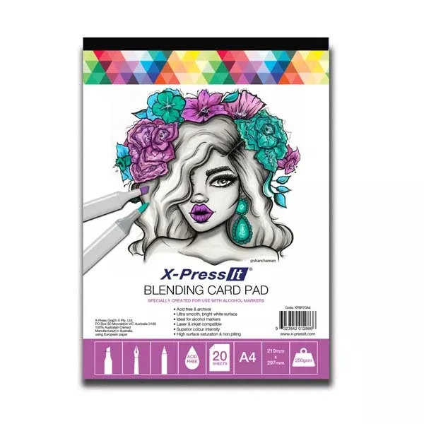 X-Press It Blending Card Pad A4, 250gsm, 20sh
