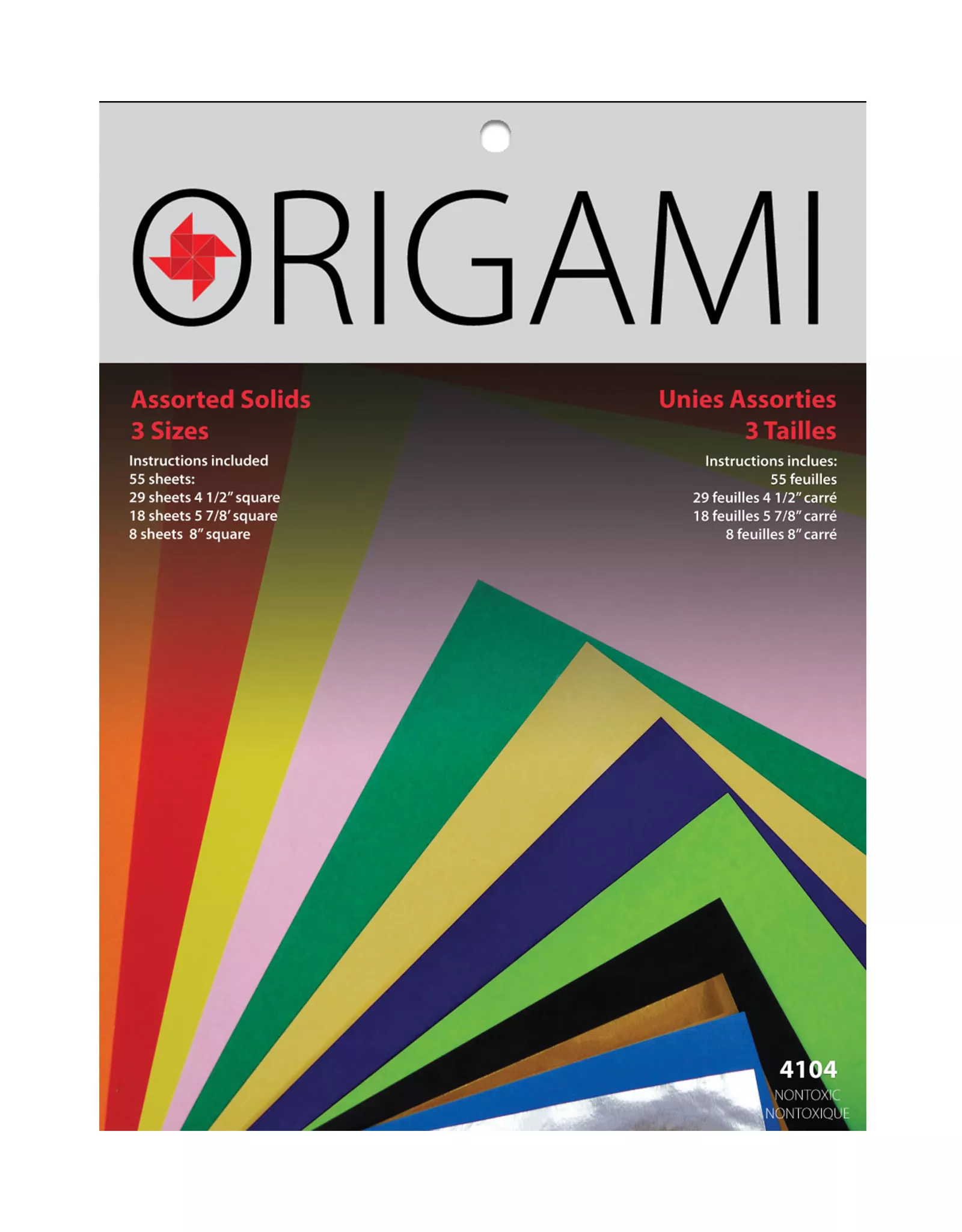 Yasutomo Origami Paper, Assorted Solids, Large
