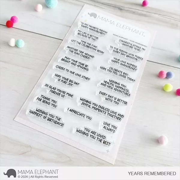 Years Remembered - Clear Stamps - Mama Elephant