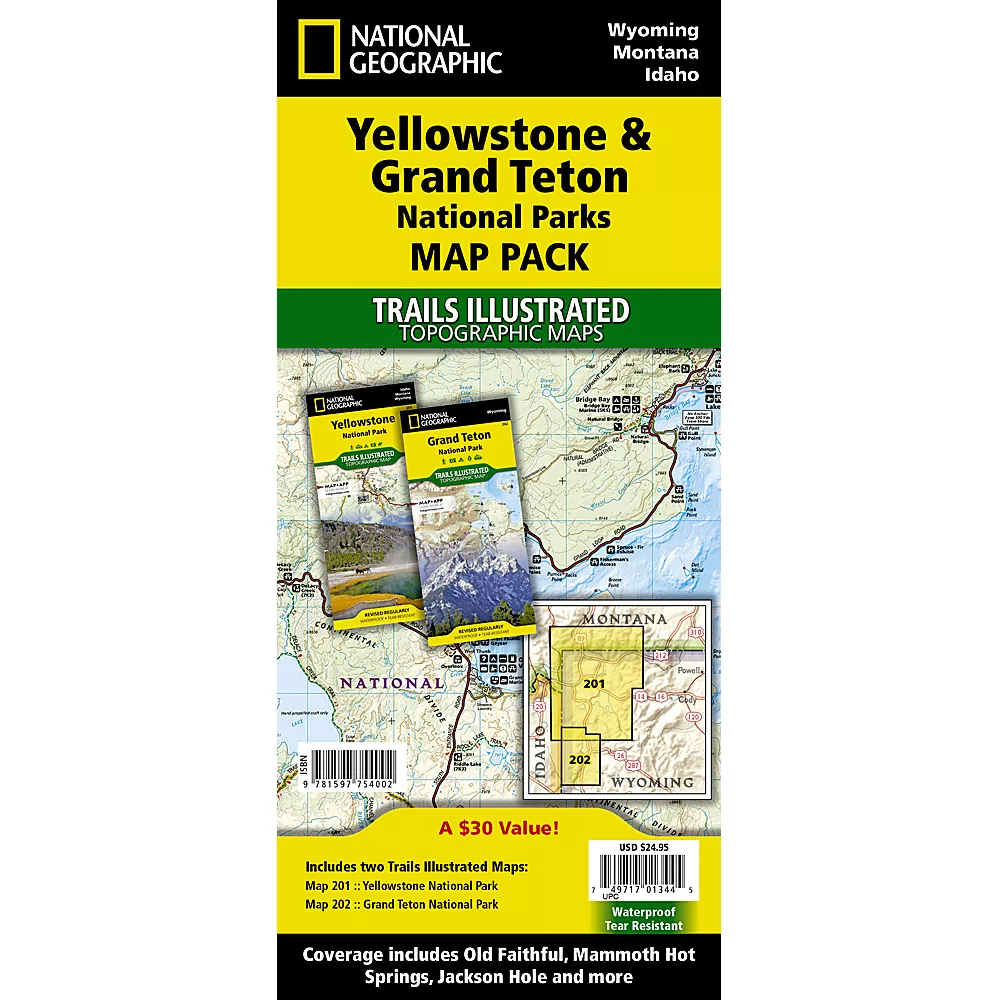 Yellowstone & Grand Teton National Parks Map Pack