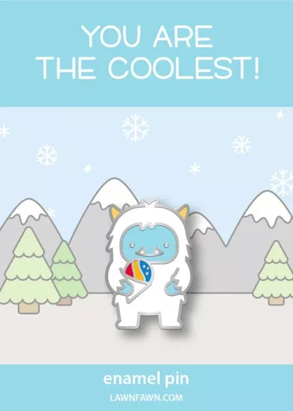 Yeti, Set, Cone! - Enamel Pin - Lawn Fawn