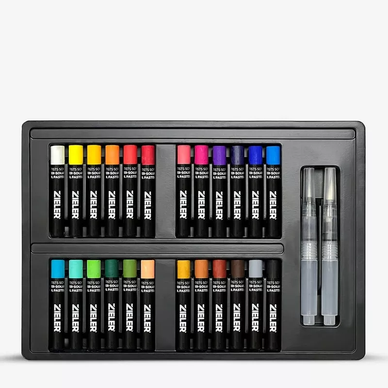 Zieler : Artists’ Oil Pastels : Water-Soluble : Set of 24