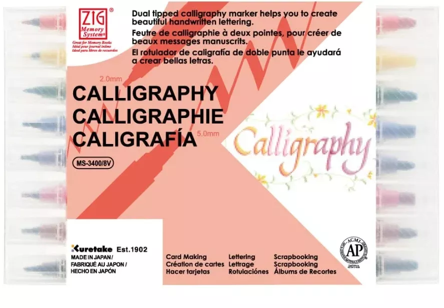 Zig Calligraphy 2mm Set 8