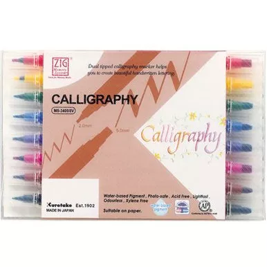 Zig Calligraphy Markers, Set of 8