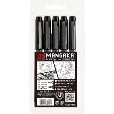 Zig Mangaka Pens, Set of 5