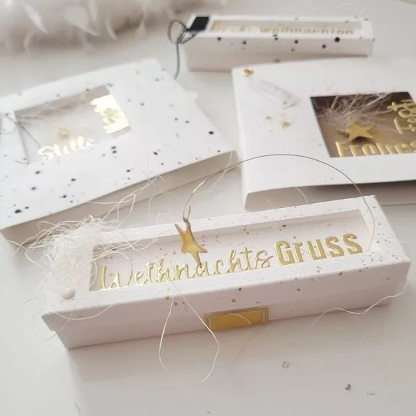Zusatzset Schriftstanzen Nr.428 / Weihnachtsgruss/ Frohes Fest - Die Set - FarbTon Papier